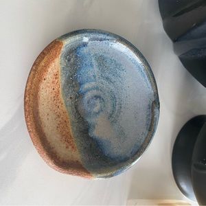 Glazed Ceramic Jewelry Tray, trinket tray, ashtray, signed